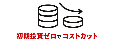 既存インフラ活用で初期投資を抑止